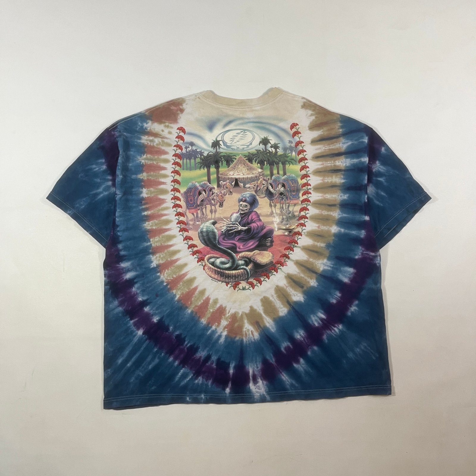 Vintage Liquid Blue Grateful Dead Magic Carpet Ride Tie Dye T-Shirt L
