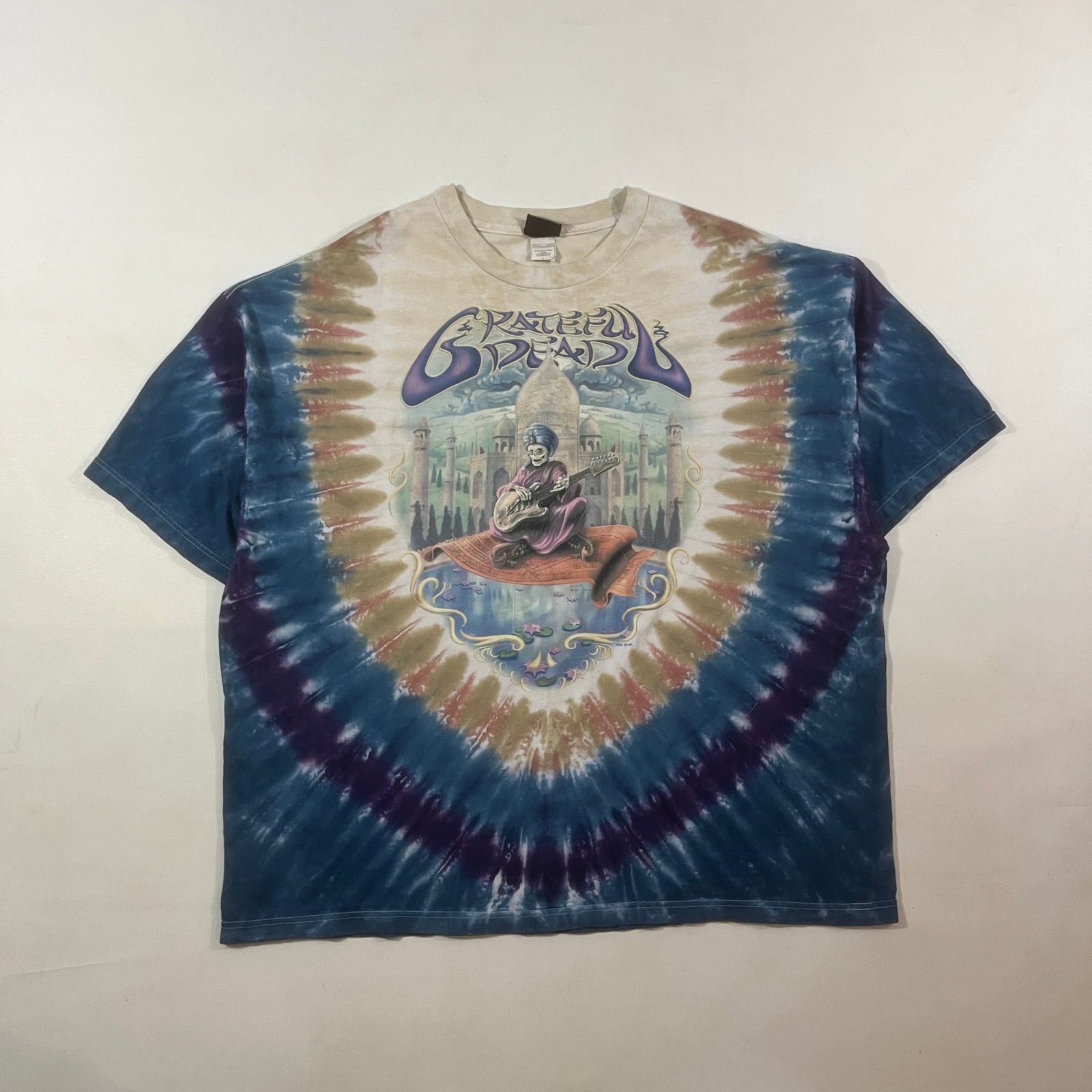 Vintage Liquid Blue Grateful Dead Magic Carpet Ride Tie Dye T-Shirt L