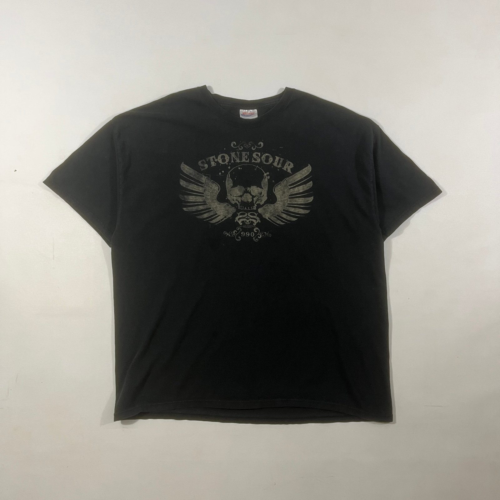 Stone Sour Winged Skull Metal Band Tee Hanes Heavyweight Black 2XL