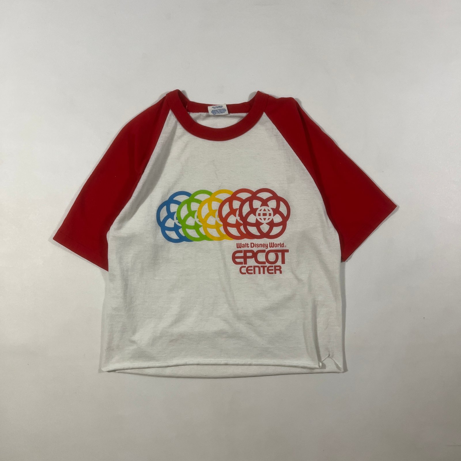 Vintage 80s Walt Disney World EPCOT Center Raglan T-Shirt Medium