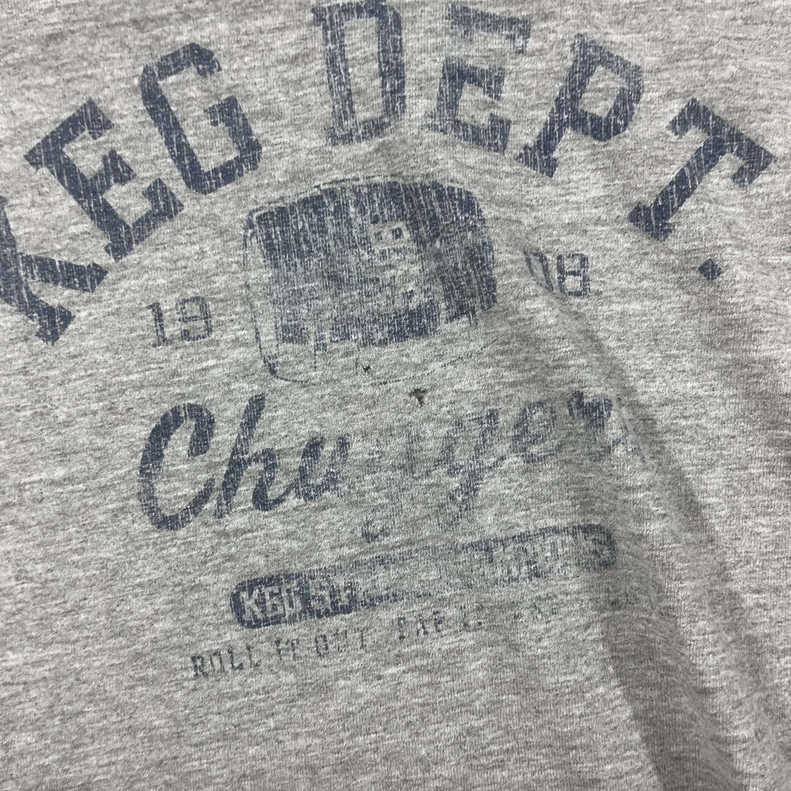 Vintage Y2K Keg Dept Chargers 1908 Faded Graphic Long Sleeve Tee 2XL