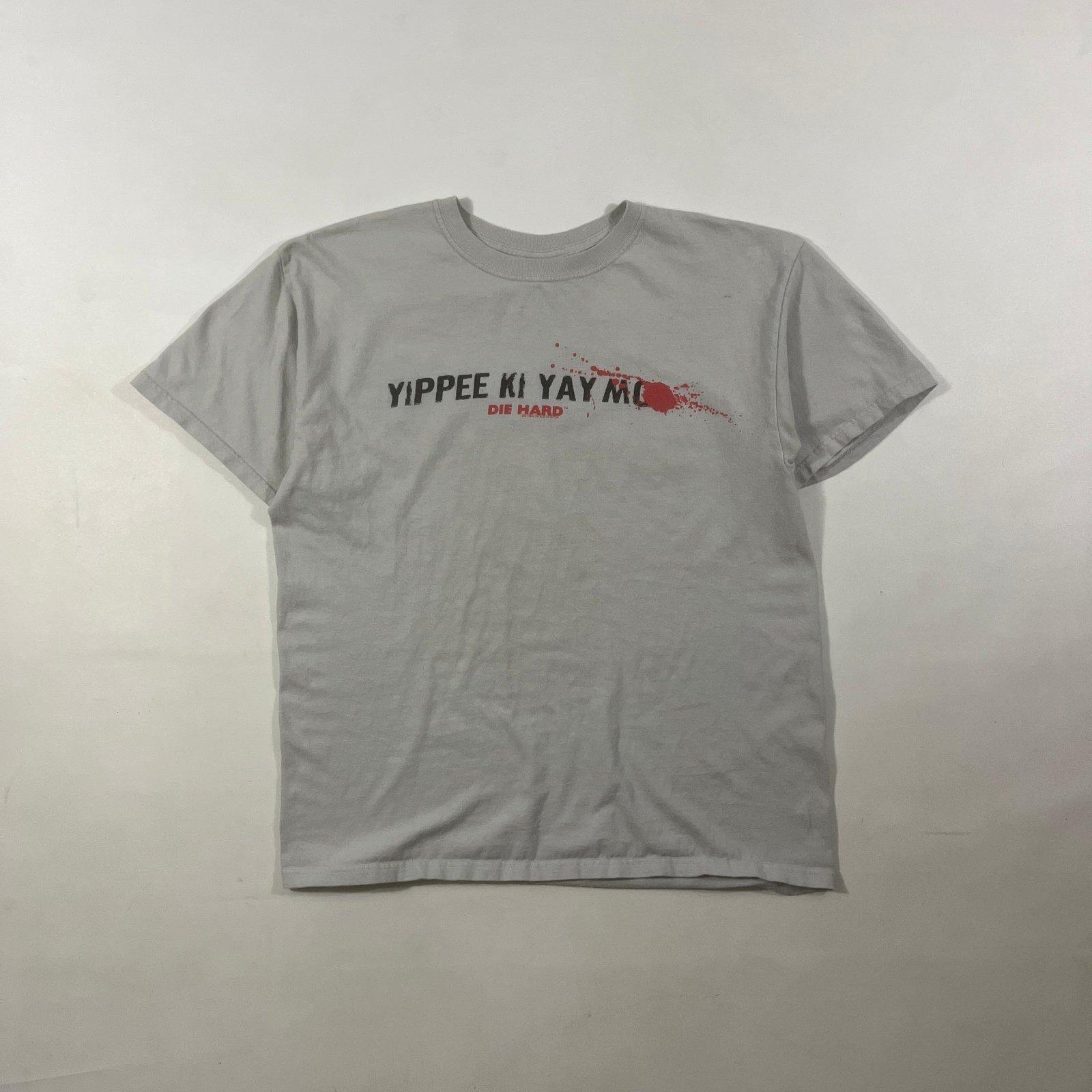 Vintage Die Hard Yippee Ki Yay Movie Promo Tee Gray Front Back Print L