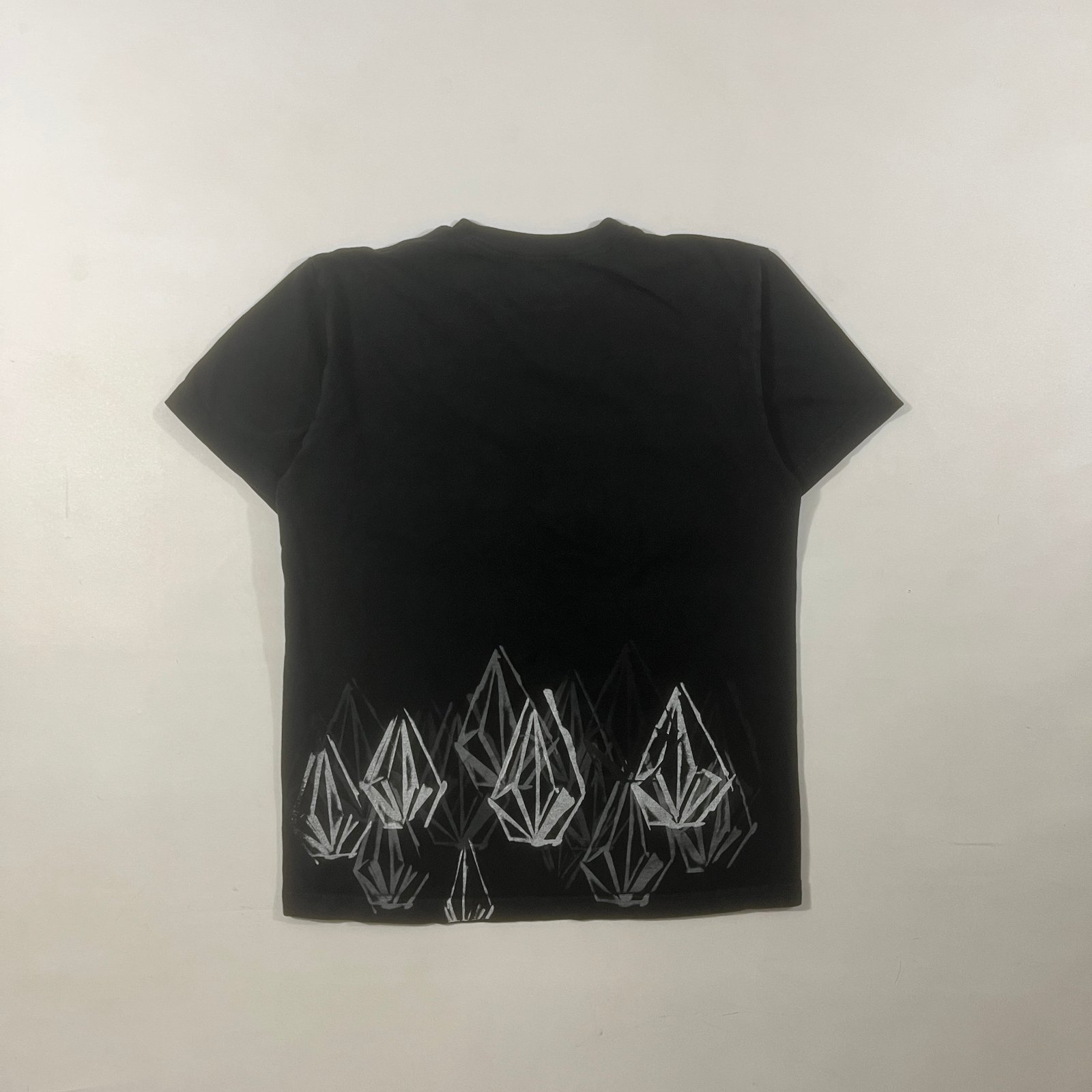 Crystal Graphic Print Black Streetwear Tee Y2K Grunge Goth Short Sleeve T-Shirt