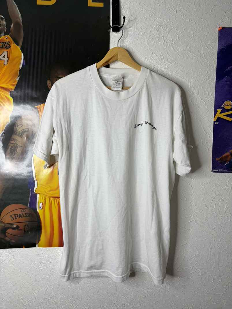 Vintage Lucy's Lounge Embroidered White T-Shirt