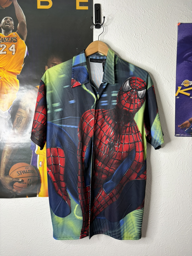 Spider-Man All-Over Print Button-Up Shirt