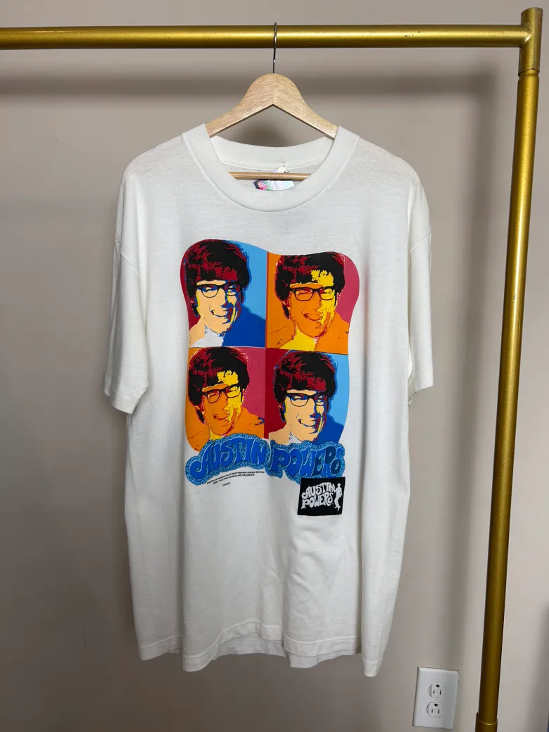 Vintage 90s Austin Powers Wild Oats Movie Promo T-Shirt XL White