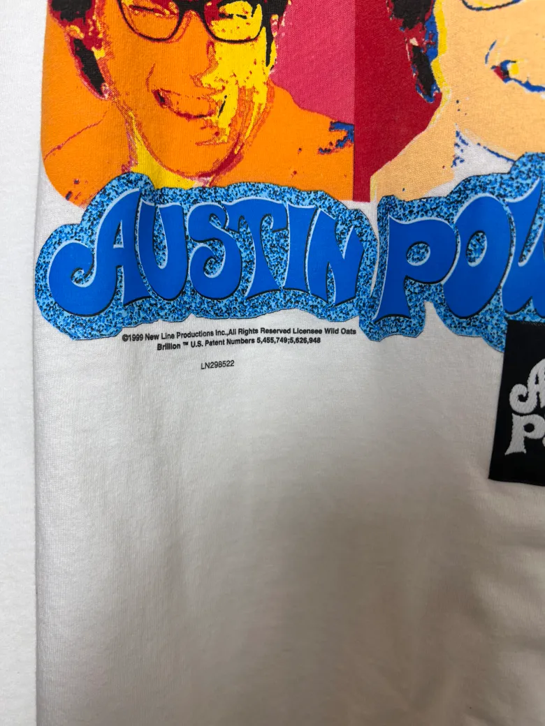 Vintage 90s Austin Powers Wild Oats Movie Promo T-Shirt XL White