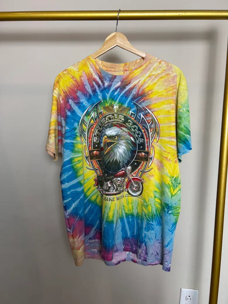 Vintage 2004 Sturgis Bike Week Tie-Dye T-Shirt M