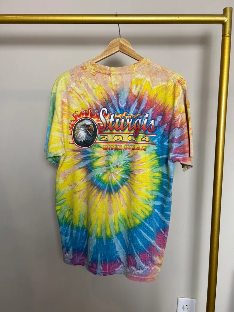 Vintage 2004 Sturgis Bike Week Tie-Dye T-Shirt M