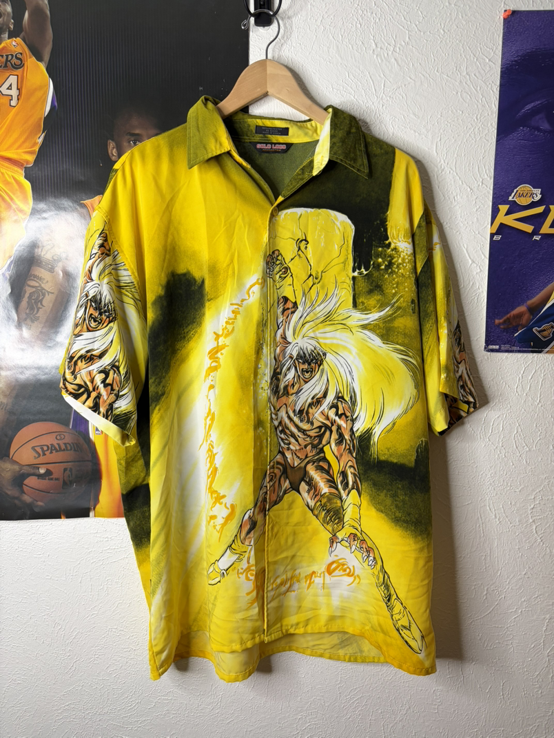 Gold Label Anime Character Button-Up Shirt
