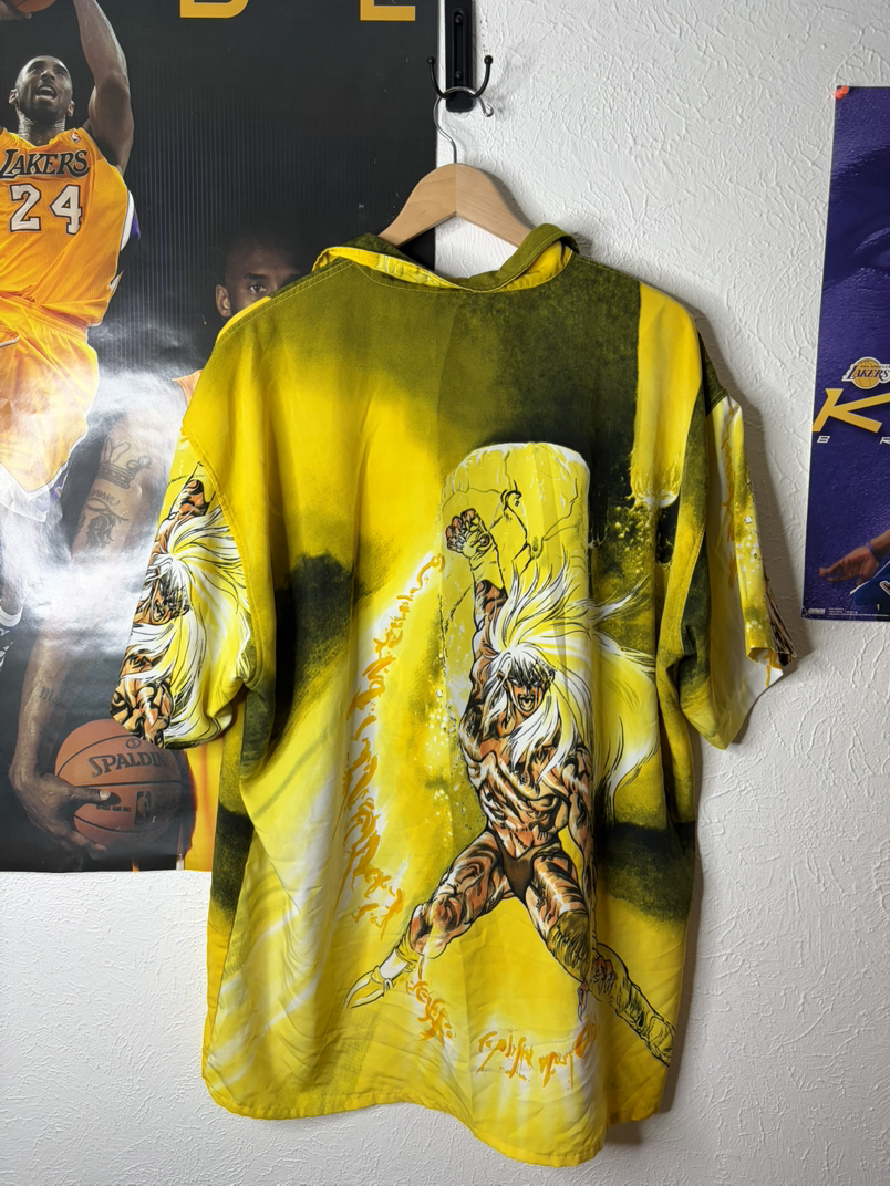 Gold Label Anime Character Button-Up Shirt