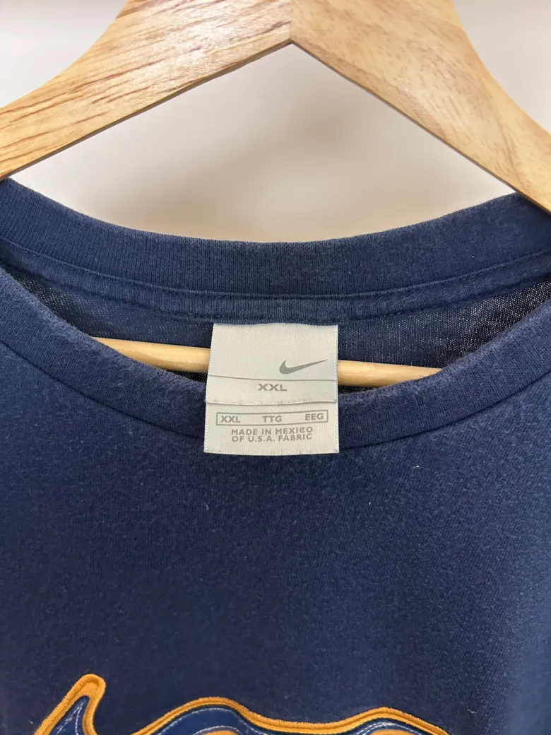 Vintage Nike Big Swoosh XXL Navy Blue T-Shirt