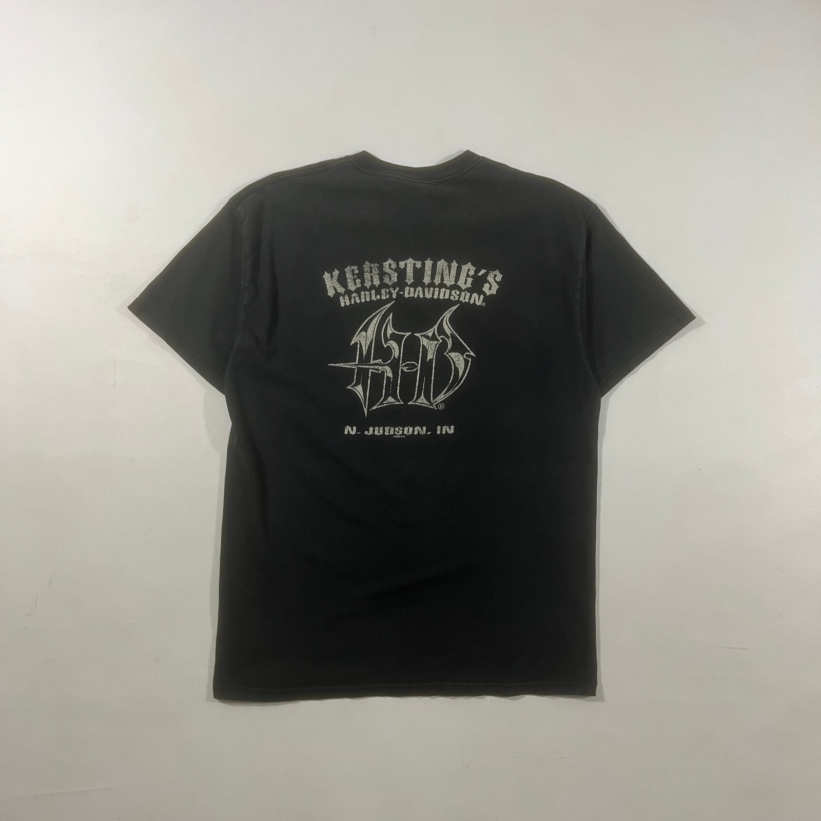 Harley-Davidson Just Ride Kersting's N. Judson IN Faded Black Dealer Tee
