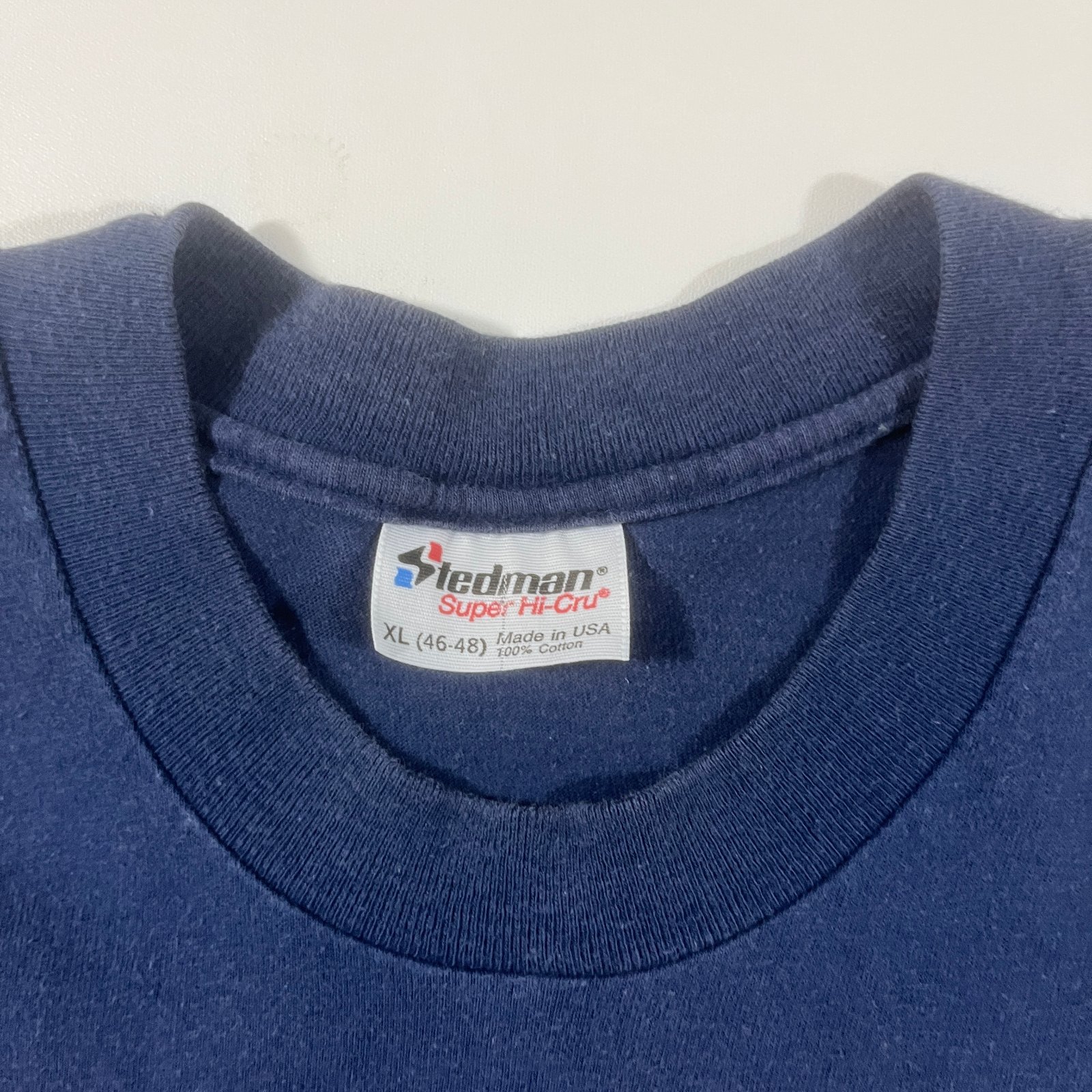 Vintage Y2K Billabong Navy Wave Box Logo Surf Tee XL Made in USA