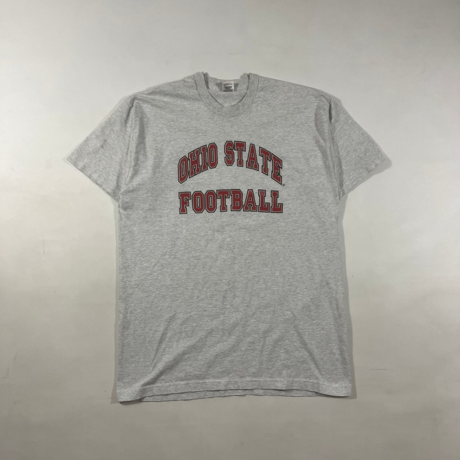 Vintage 90s Ohio State Football Buckeyes Fruit of the Loom Gray Tee XXL