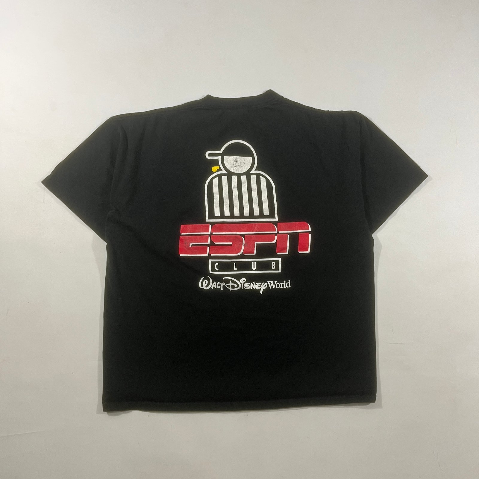 Vintage 90s ESPN Club Walt Disney World Black Graphic T-Shirt XXL