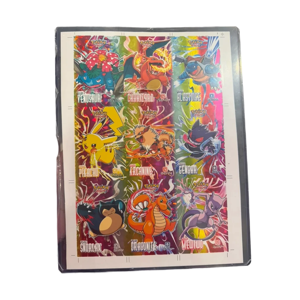 Pokemon Uncut Sheet Pokémon Attacks Database Kanto .Peruvian Mint Condition