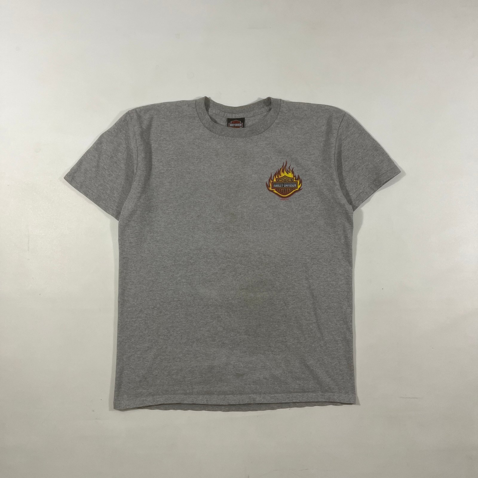 Harley-Davidson Orlando Florida Flames Bar & Shield Gray Graphic Tee L