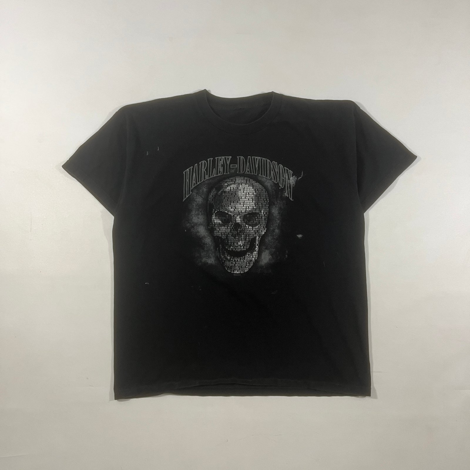 Harley-Davidson CinCity Cincinnati Ohio Skull Graphic Biker Tee Black