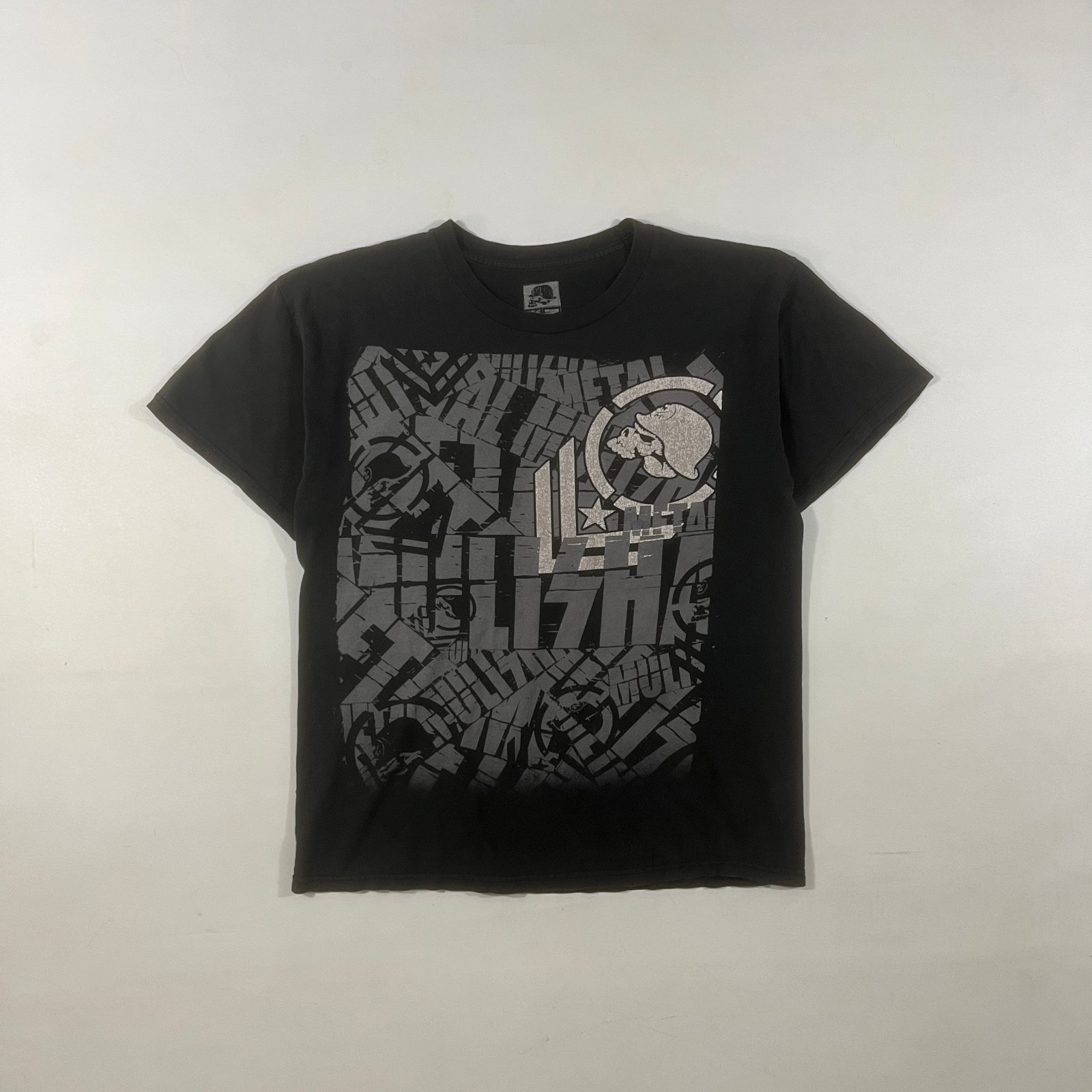 Metal Mulisha Y2K Black Skull Logo Graphic Moto Streetwear Tee L