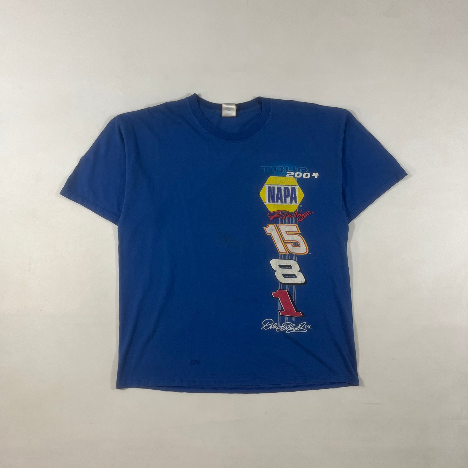 Vintage 2004 NAPA Racing Dale Earnhardt Inc NASCAR Tour Tee Blue XL