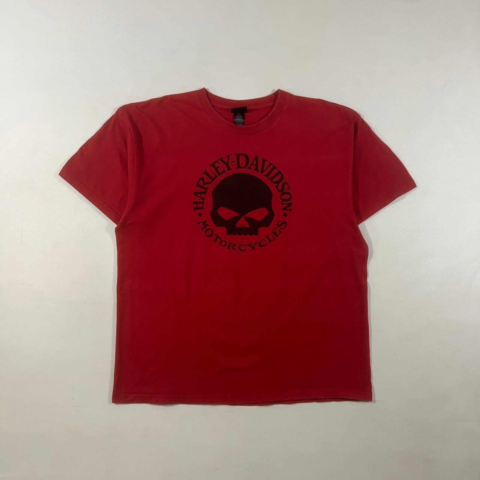 Harley-Davidson Red Willie G Skull Farrow North Sunbury Ohio Dealer Tee XL