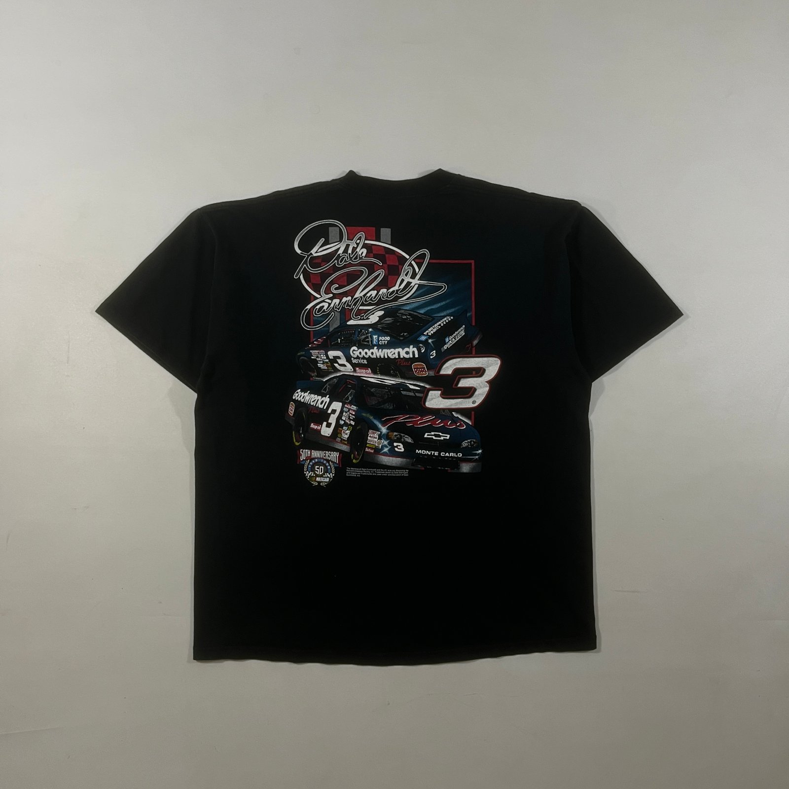 Vintage Dale Earnhardt #3 NASCAR 50th Anniversary Goodwrench Race Tee XL
