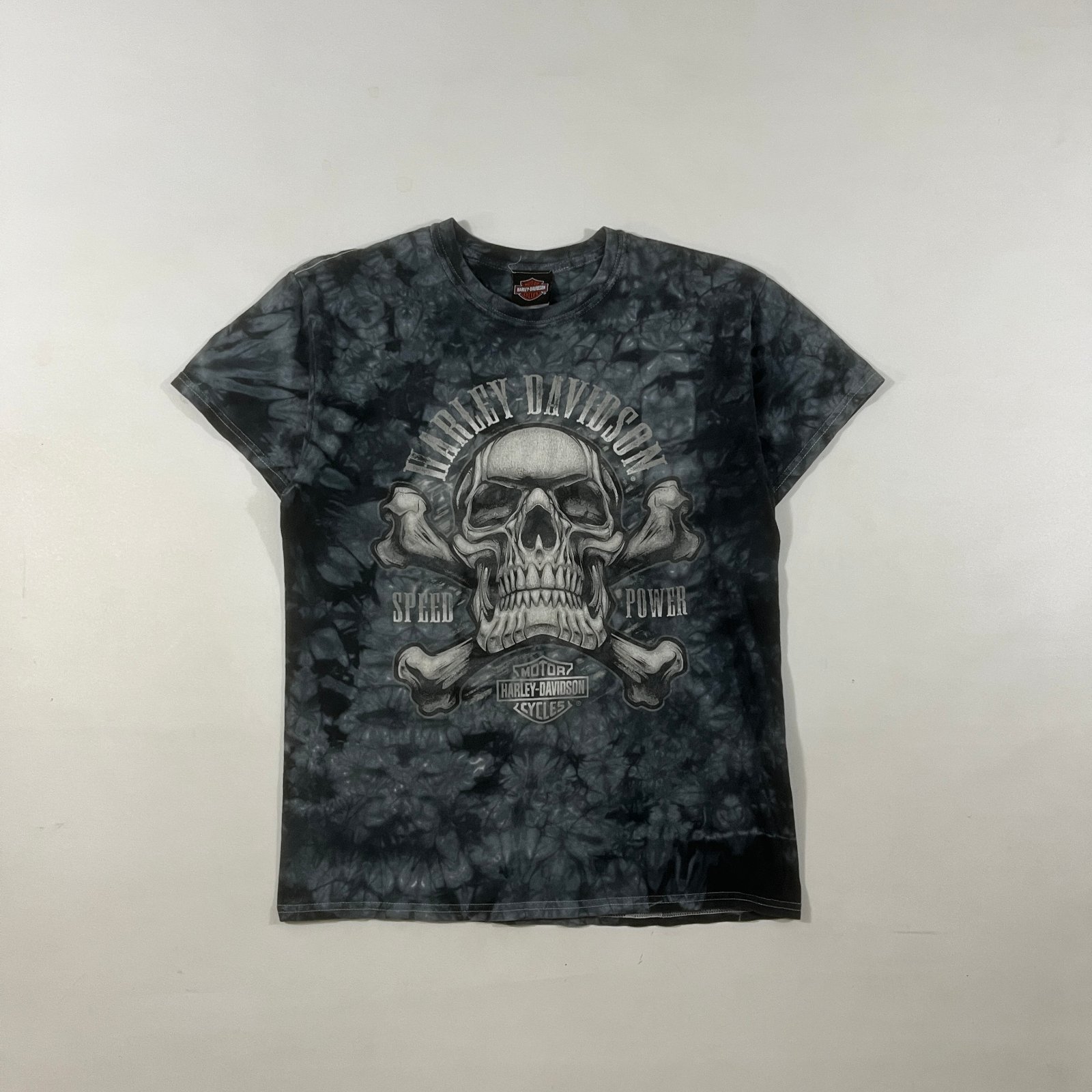 Harley-Davidson Rock-N-Roll City Cleveland Ohio Skull Tie Dye T-Shirt M