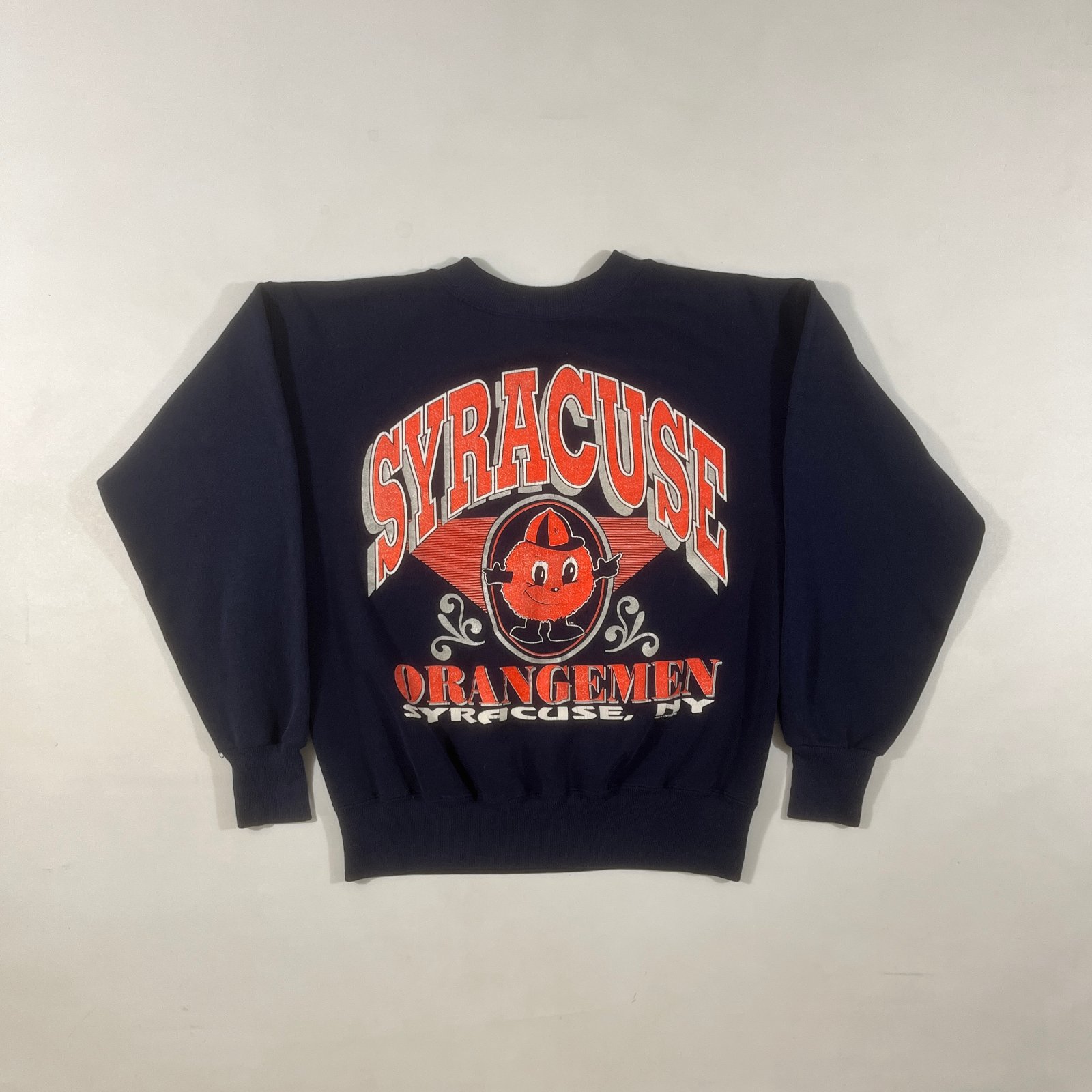 Vintage 90s Syracuse Orangemen Otto Navy Crewneck Sweatshirt M