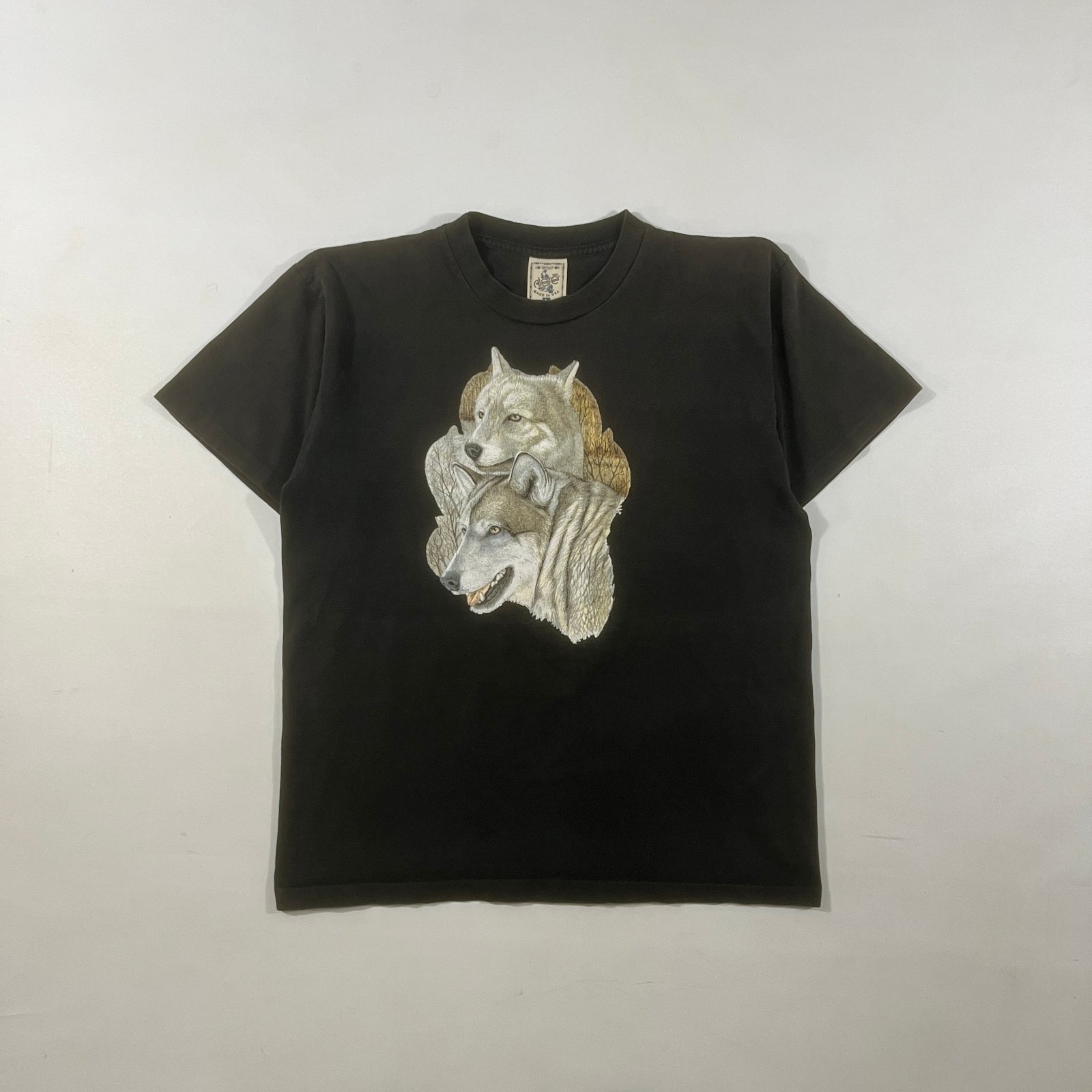 Vintage 90s Aloe Wolves Chief Seattle Quote Nature Graphic Tee L Made in USA