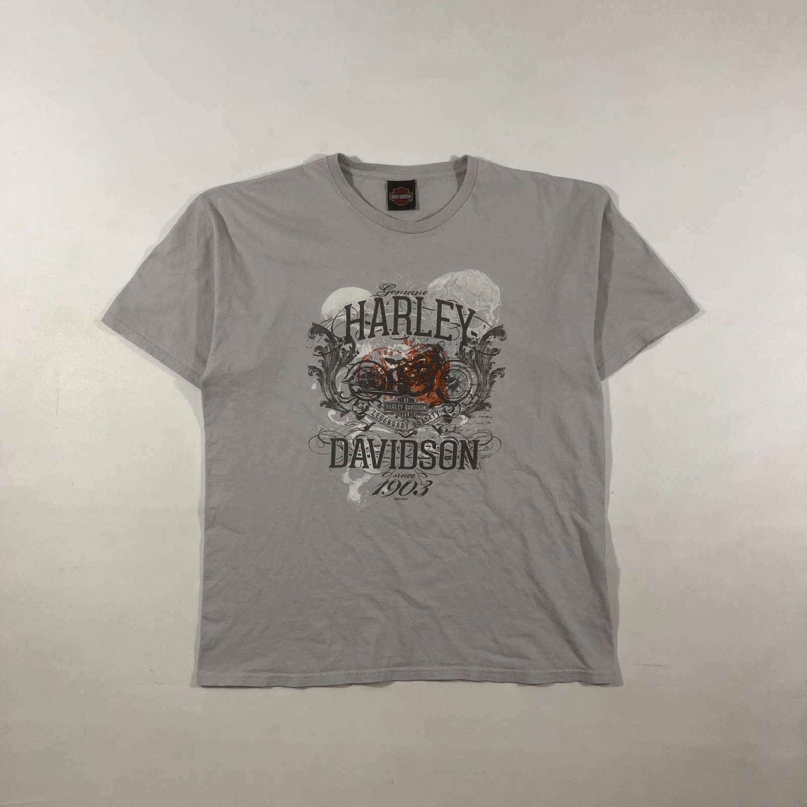 Harley-Davidson Indianapolis Gray Skull Motorcycle Graphic Tee