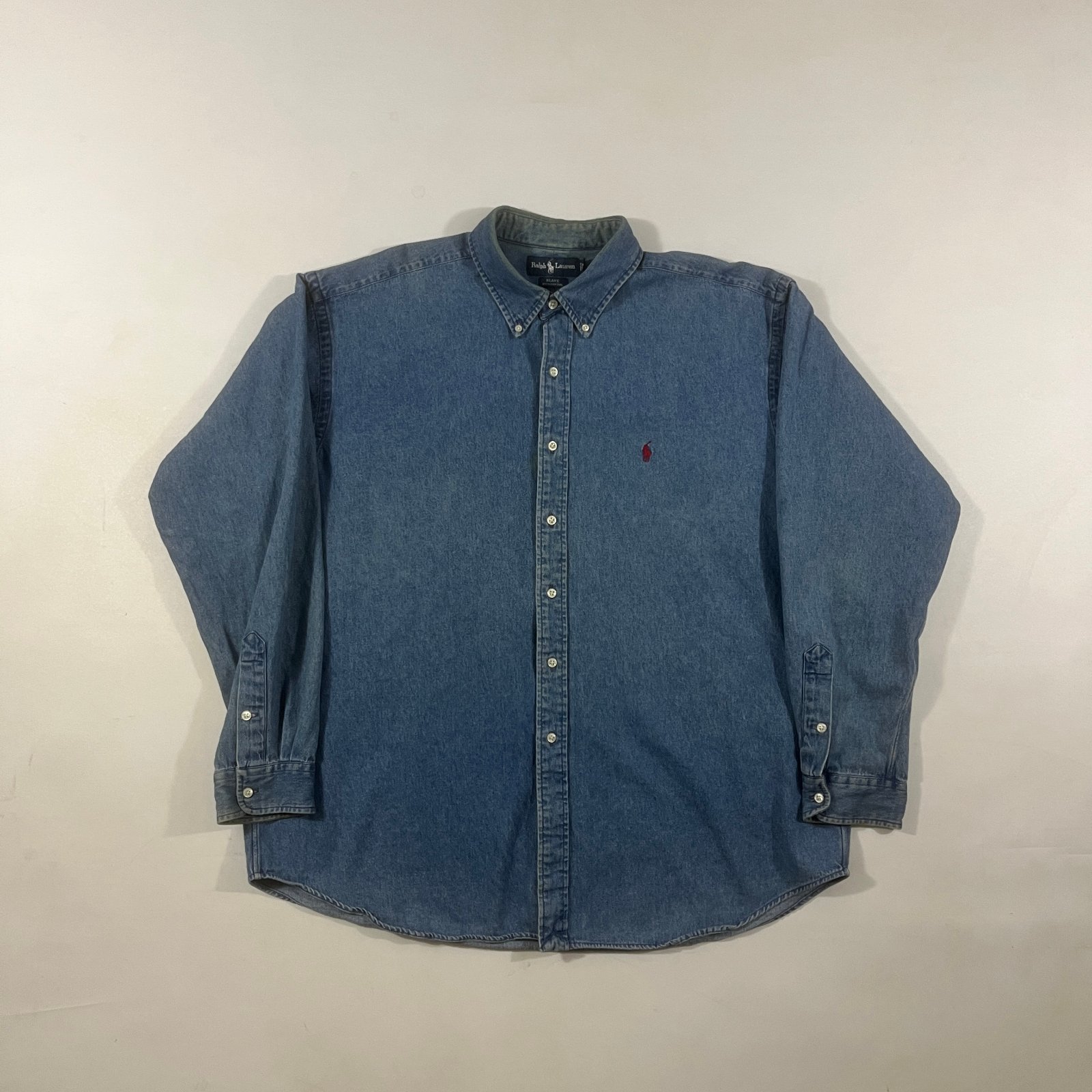 Vintage Ralph Lauren Polo Blake Fit Denim Button Down Shirt XXL