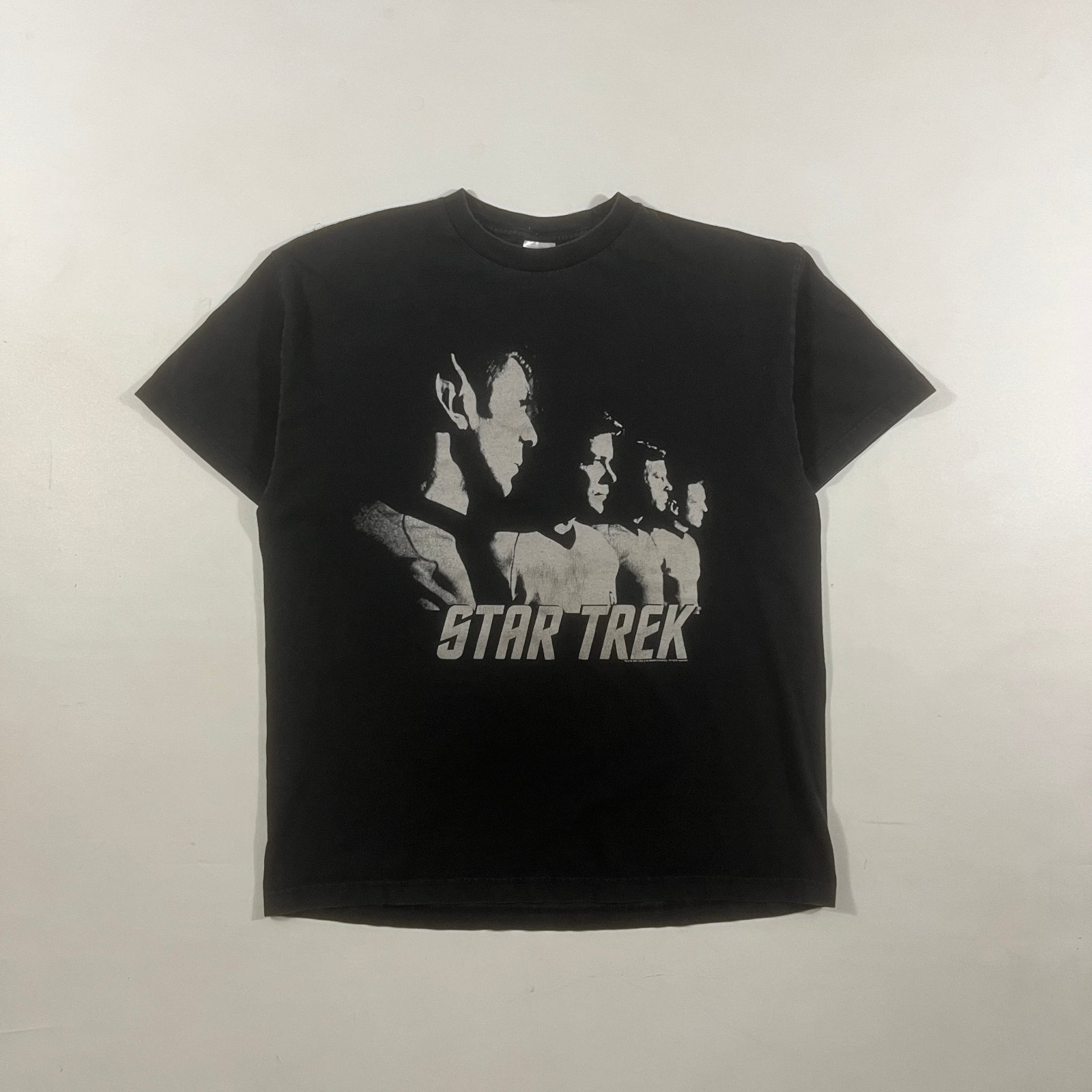 Vintage Star Trek Spock Kirk Crew Graphic Movie Promo Tee XL