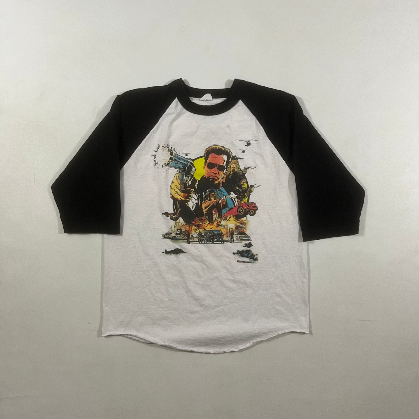 The Last Stand Arnold Schwarzenegger 2013 Movie Promo Raglan Baseball Tee