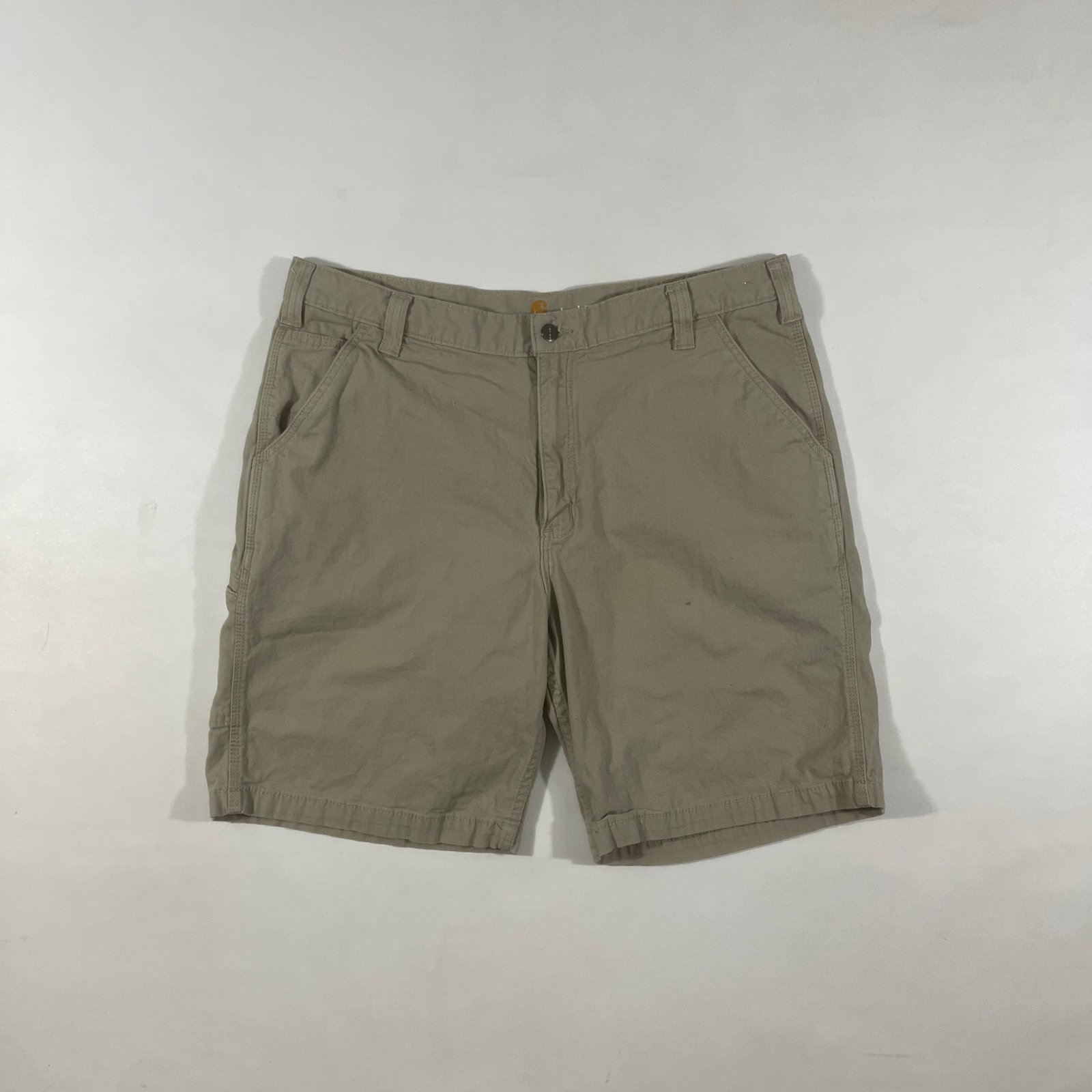 Carhartt Relaxed Fit Khaki Canvas Carpenter Work Shorts Mens 40