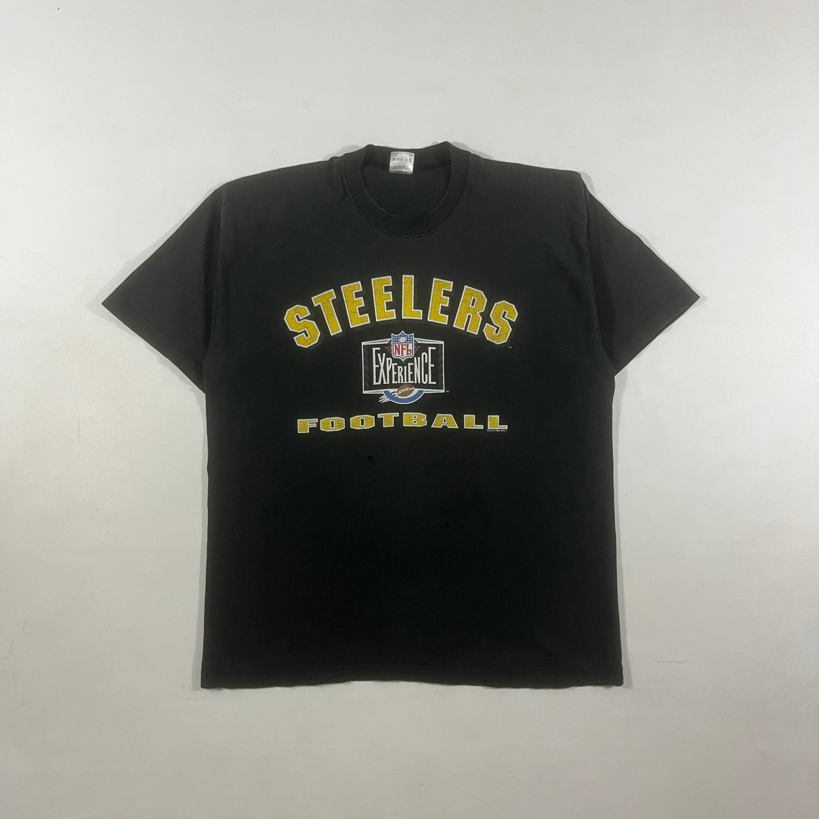 Vintage Pittsburgh Steelers NFL Experience Football Tee XL Black Fruit of the Loom