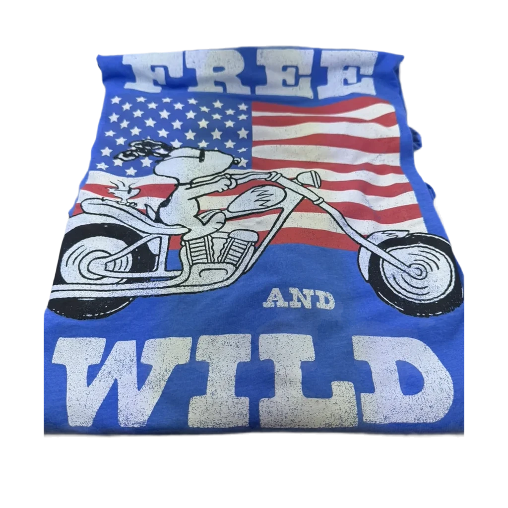 Snoopy "Free and Wild" Graphic Tee New Size 4XB