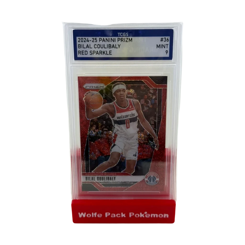 2024-25 Panini Prizm Bilal Coulibaly Red Sparkle Basketball Card