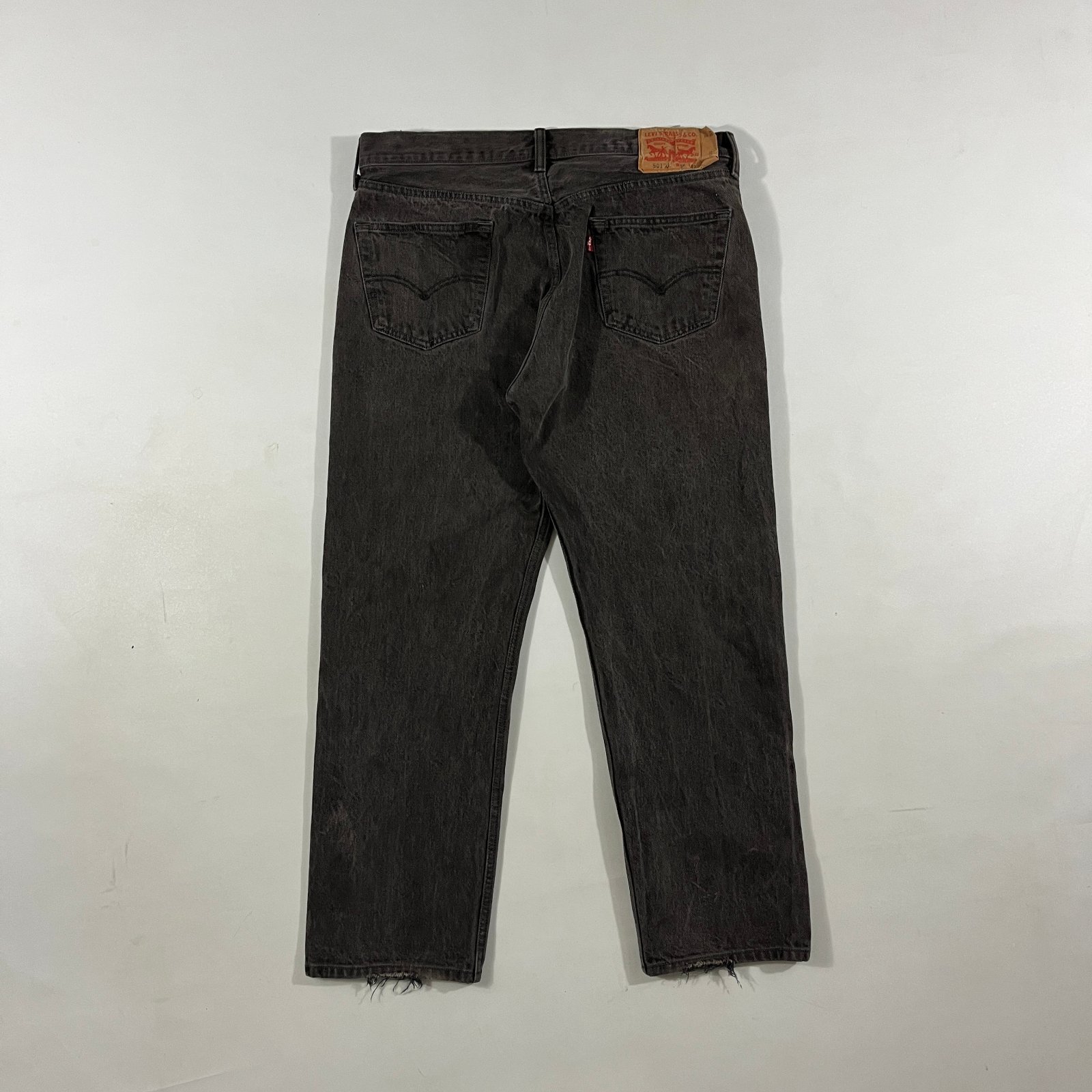 Vintage Levi's 501 Faded Black Button Fly Straight Leg Jeans 38x32