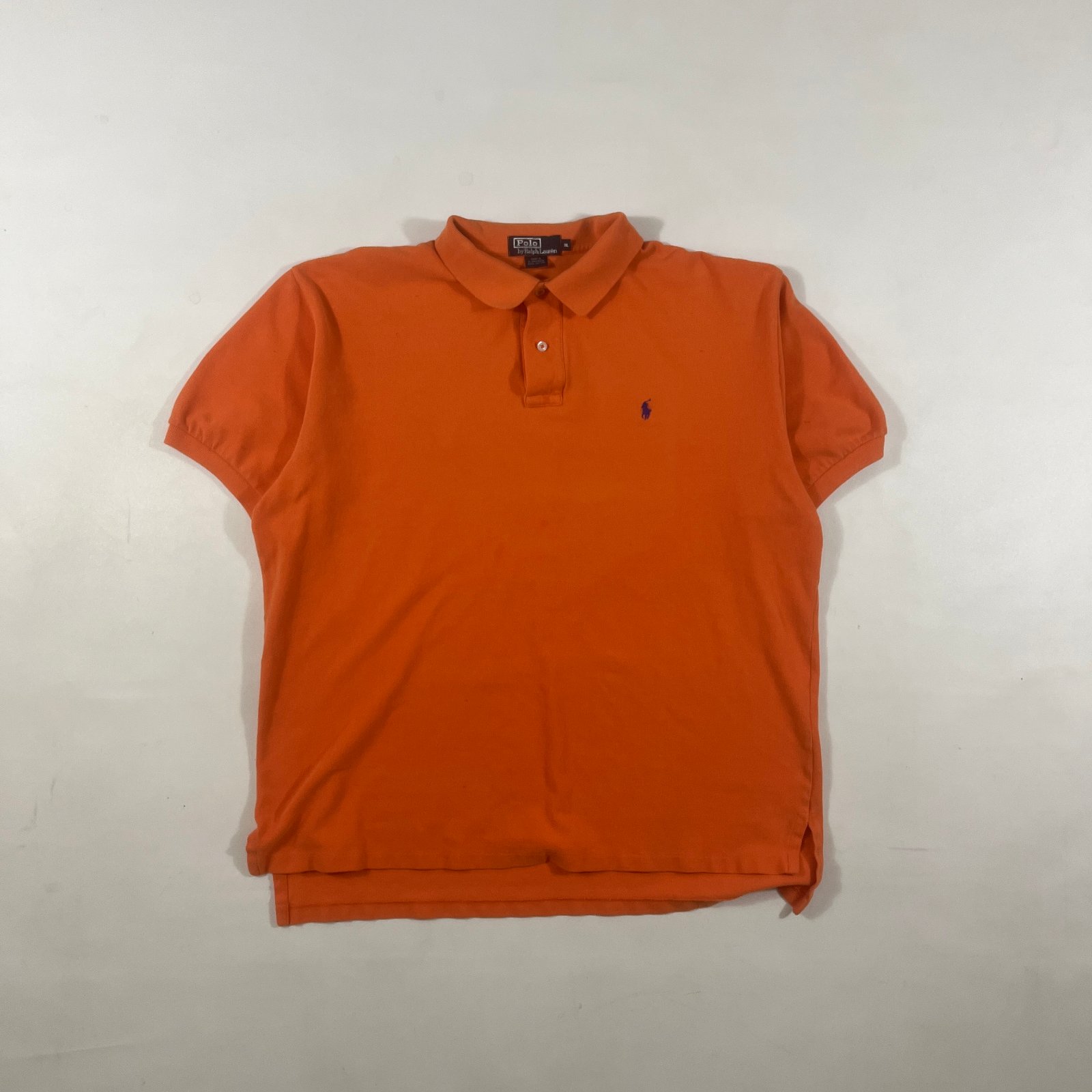 Polo by Ralph Lauren Orange Pique Cotton Short Sleeve Polo Shirt XL