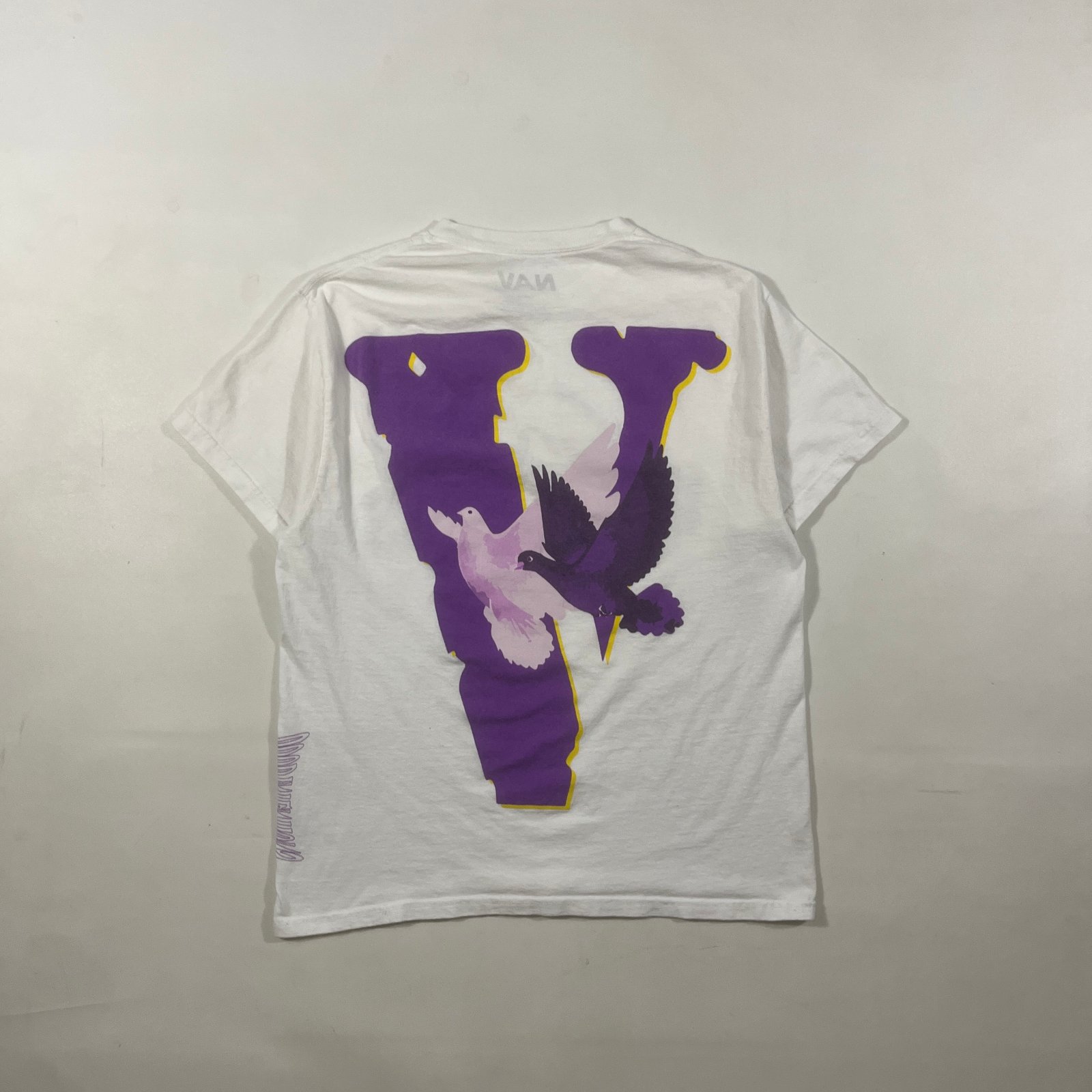 Vlone x NAV Good Intentions Album Tee White Purple Dove Rap Merch L