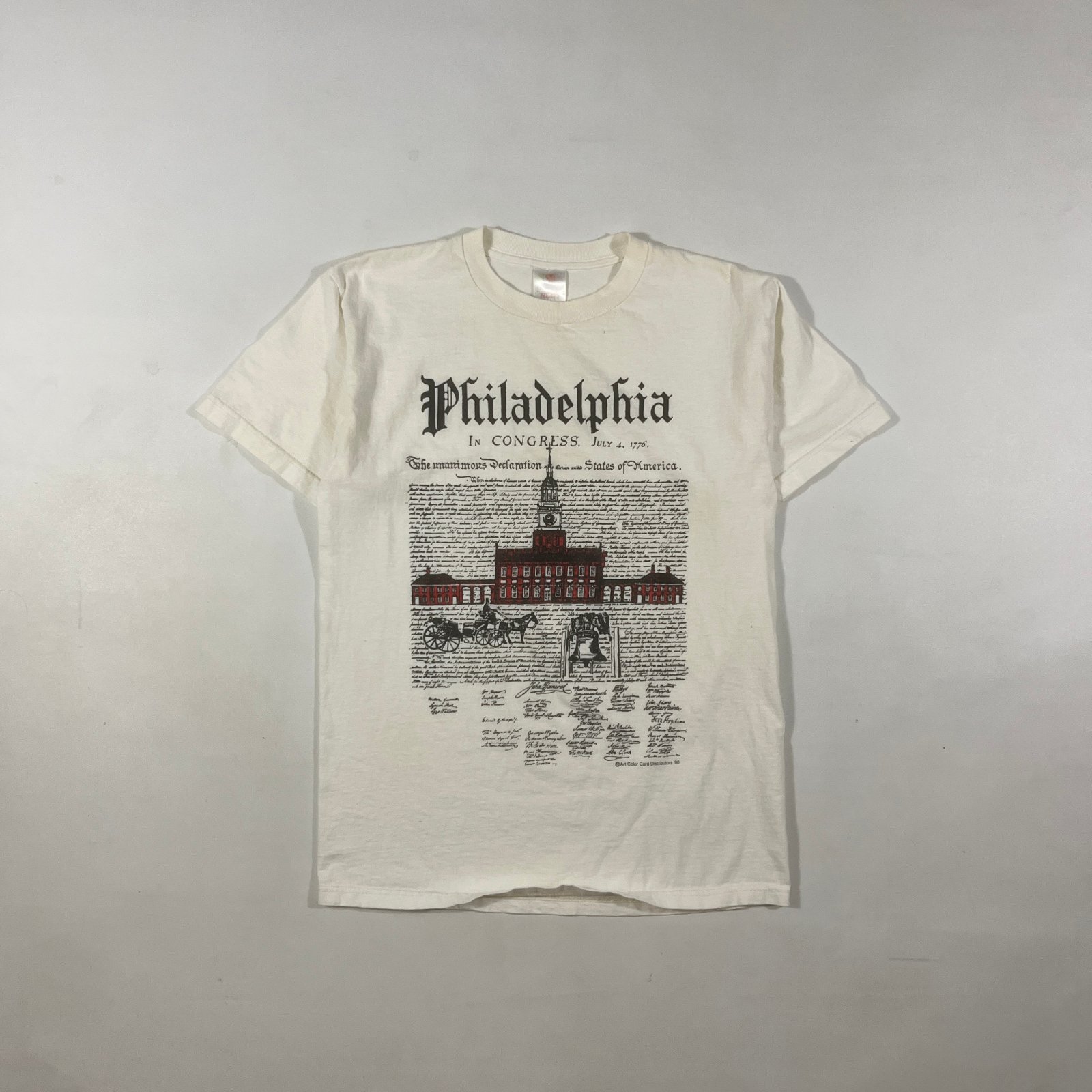 Vintage 1990 Philadelphia Declaration of Independence Single Stitch Tee M