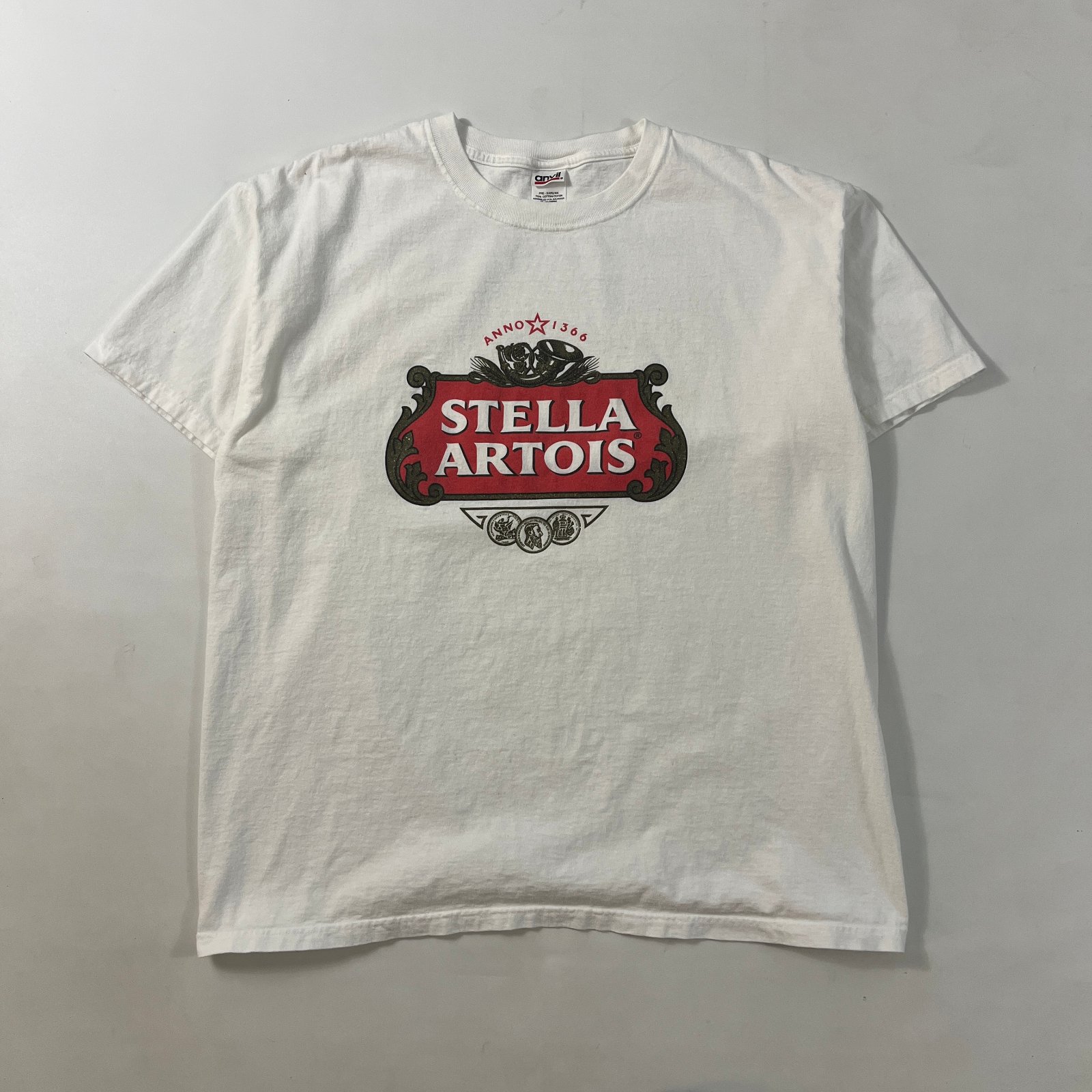 Vintage Stella Artois Beer Logo Promo Graphic Tee White XL