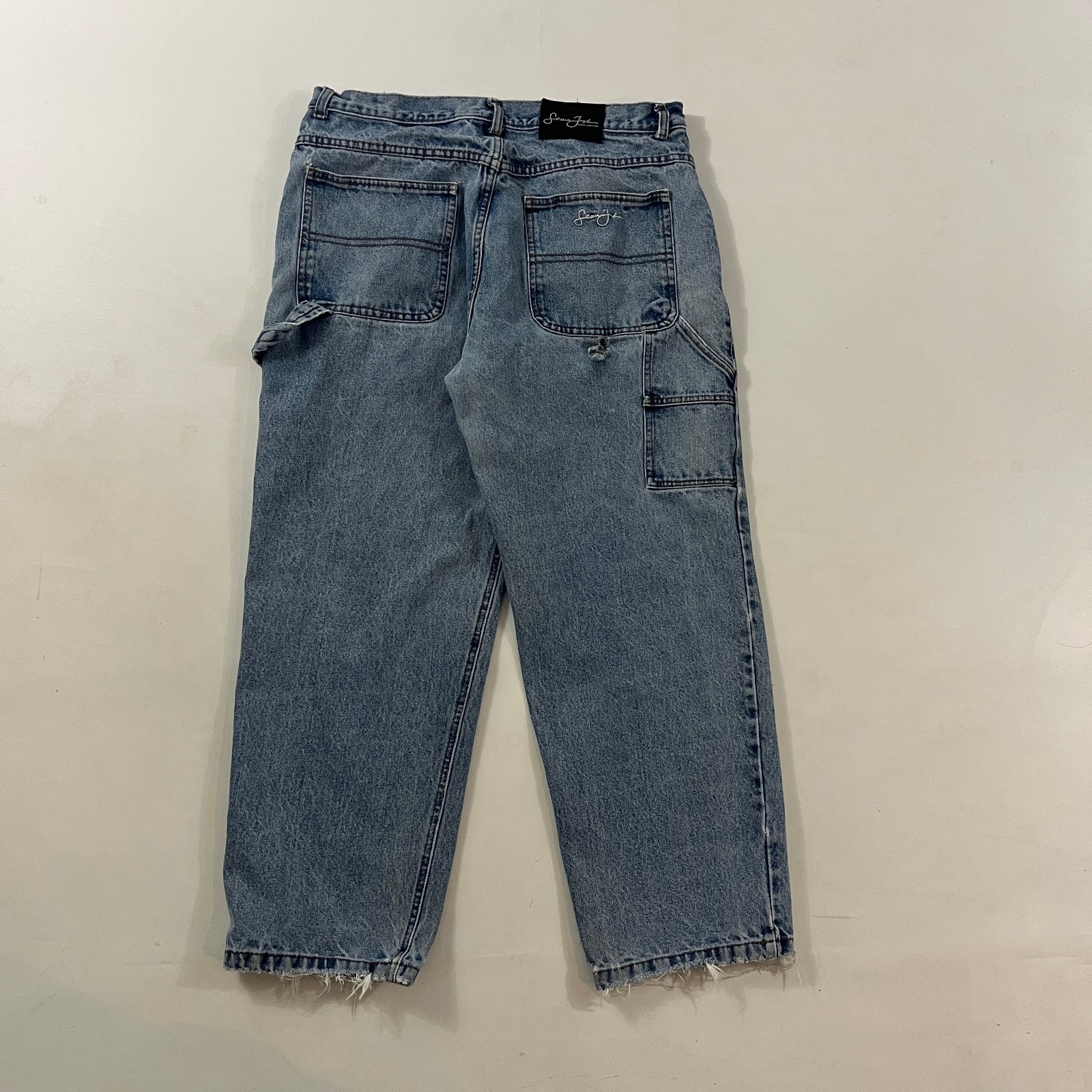 Vintage Y2K Sean John Light Wash Baggy Carpenter Jeans 36x30