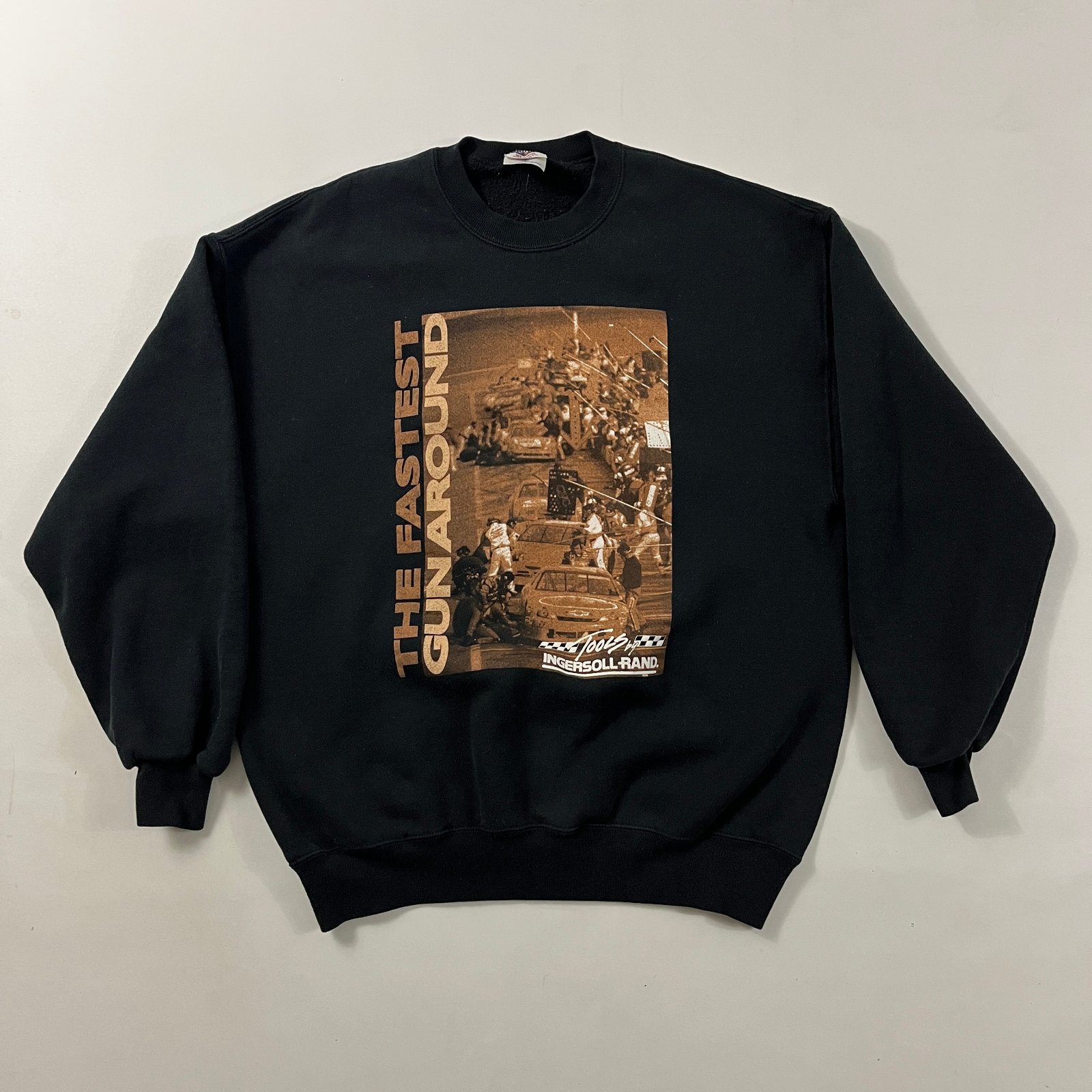 Vintage Y2K NASCAR Ingersoll-Rand "Fastest Gun Around" Pit Crew Graphic Crewneck