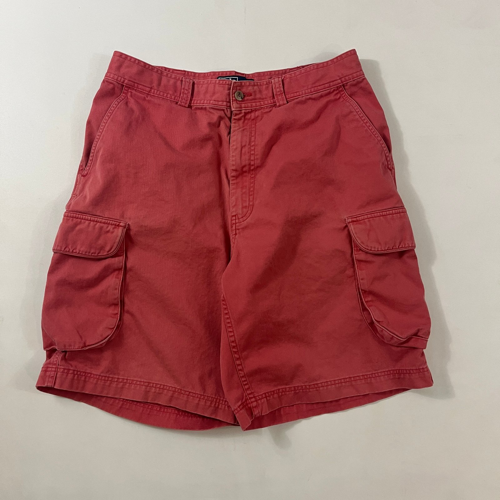 Vintage Polo Ralph Lauren Nantucket Red Faded Cotton Cargo Shorts
