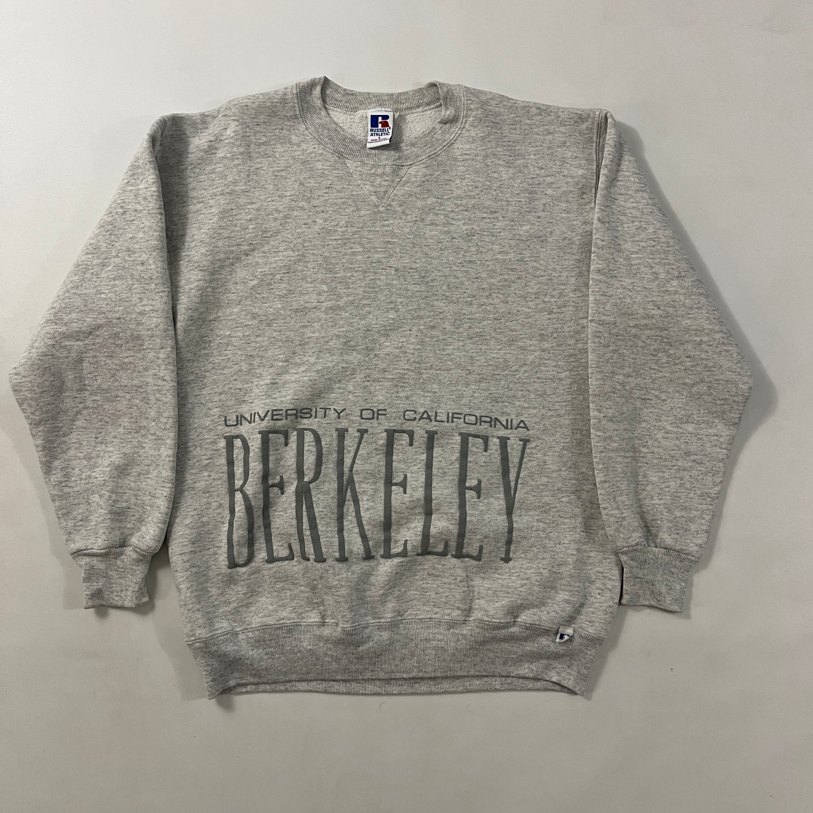 Vintage 90s Russell Athletic UC Berkeley University of California Heather Gray Crewneck