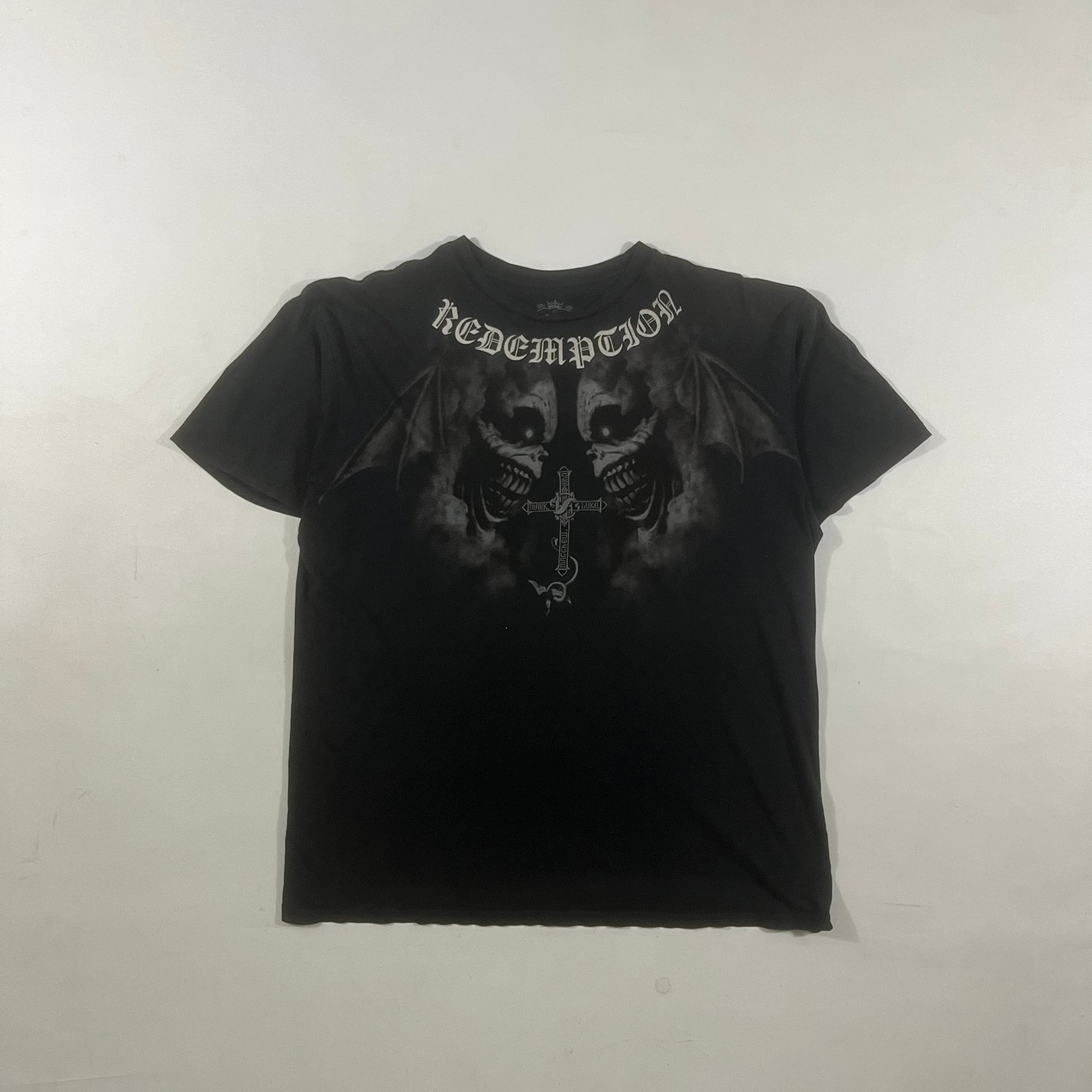 PJ Mark Metro Redemption Winged Skulls Cross Gothic Y2K Graphic Tee 3XL