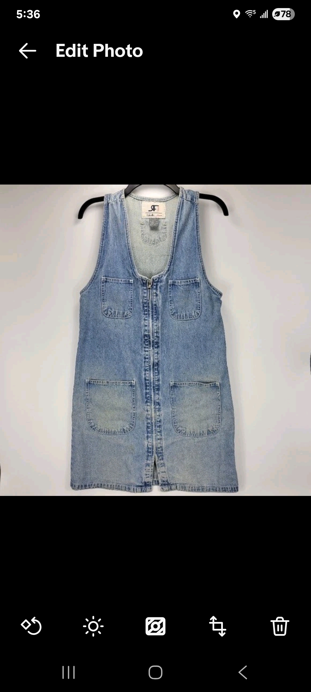 Womens Small Rafaella Jeans Vintage Denim Mini Dress Work Farmgirl Prairie