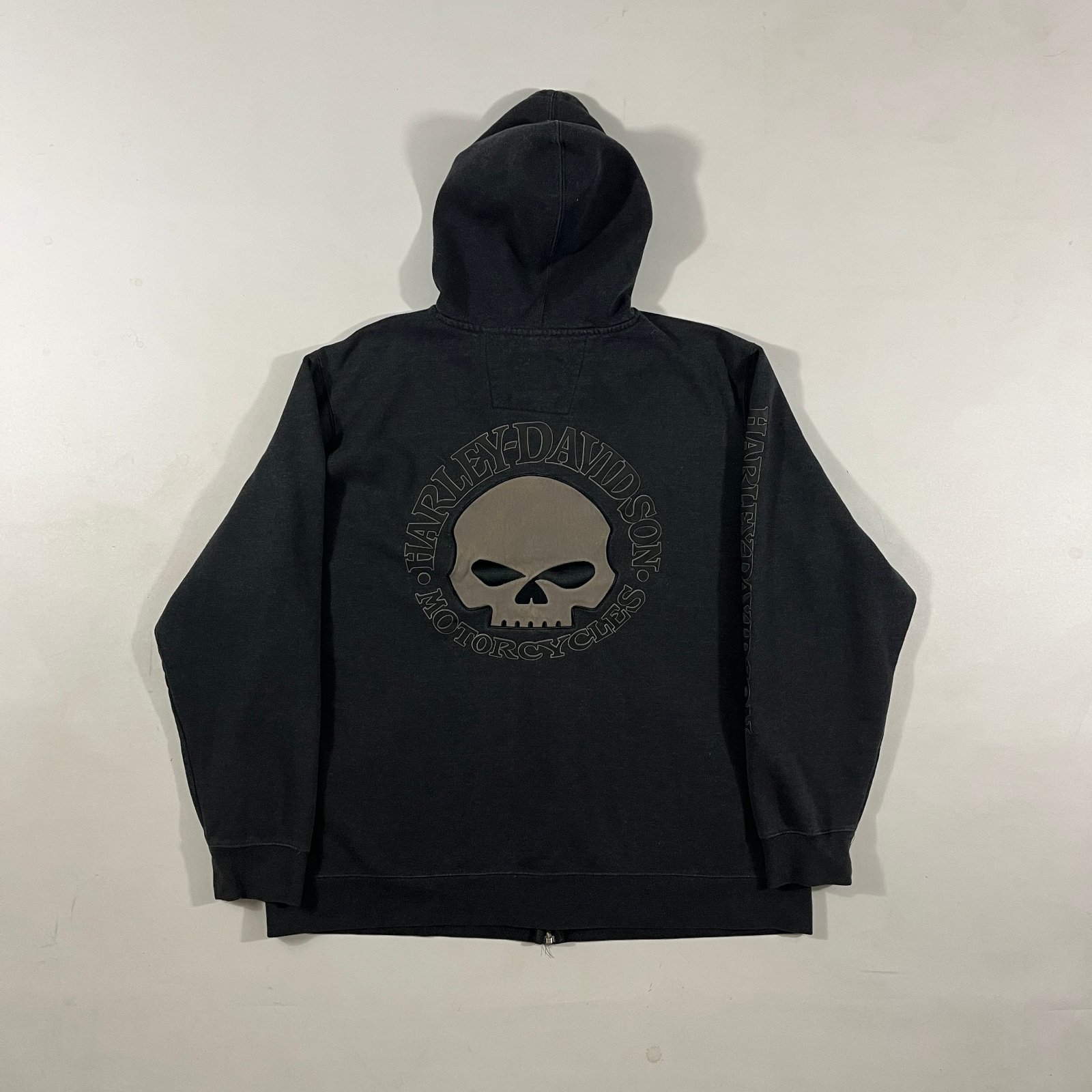 Harley-Davidson Willie G Skull Black Full Zip Hoodie Motorcycles